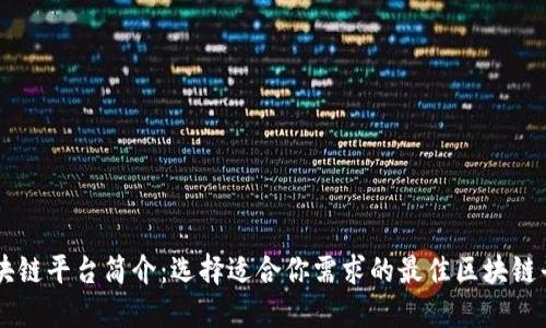 区块链平台简介：选择适合你需求的最佳区块链平台